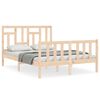 vidaXL Estructura de cama sin colch&oacute;n madera maciza de pino 140x190 cm