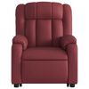 vidaXL Sill&oacute;n elevable el&eacute;ctrico cuero artificial rojo tinto
