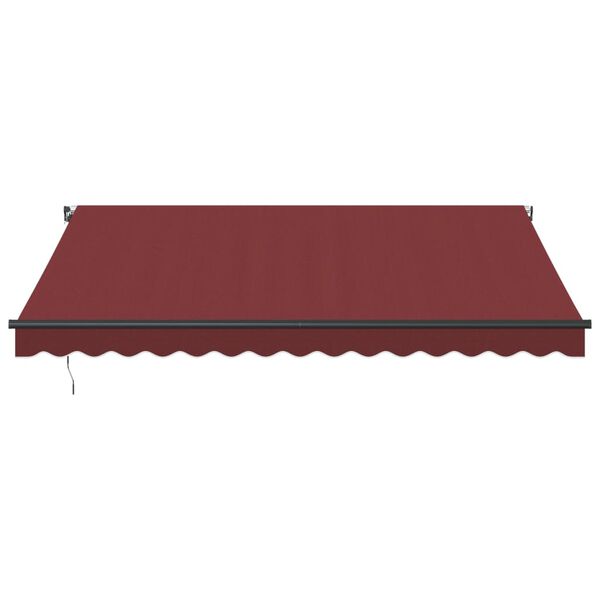vidaXL Toldo retr&aacute;ctil manual color burdeos 400x350 cm