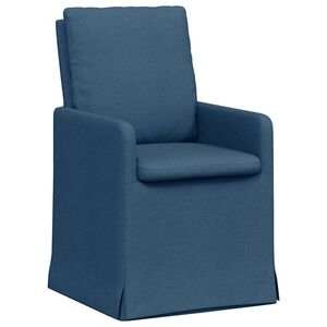 vidaXL Sillas de comedor 2 pcs Azul 57 x 67 x 98 cm tela