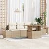 vidaXL Conjunto de Comedor de Jard&iacute;n con coj&iacute;n 5 pcs Beige y Crema