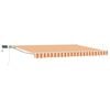 vidaXL Armaz&oacute;n de toldo manual con LEDs Amarillo, Naranja y 5 x 3,5 m
