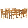vidaXL Conjunto de Comedor de Jard&iacute;n 7 uds. Marr&oacute;n