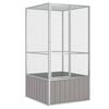 vidaXL Jaula de p&aacute;jaros acero galvanizado gris 111x107x211,5 cm