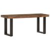 vidaXL Banco de madera maciza reciclada y acero 110 cm