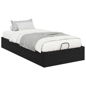 vidaXL Estructura de Cama Ottoman Roble Negro 193 x 120 x 25 cm