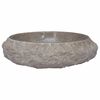 vidaXL Lavabo gris m&aacute;rmol &Oslash;40x12 cm