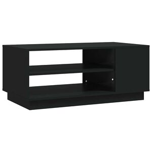 vidaXL Mesa de centro de madera de ingenier&iacute;a negra 102x55x43 cm
