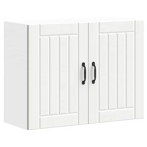 vidaXL Armario de pared de cocina Lucca madera ingenier&iacute;a blanca