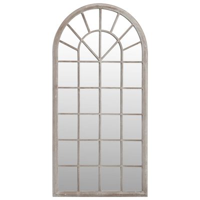 vidaXL Espejo de jardín hierro color arena para uso exterior 90x45 cm