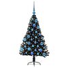 vidaXL &Aacute;rbol de Navidad Artificial Preiluminado Negro 120 cm PVC