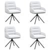 vidaXL Sillas de comedor giratorias 4 uds. Cuero sint&eacute;tico Blanco