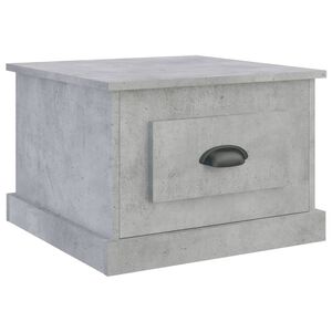 vidaXL Mesa de centro madera contrachapada gris hormig&oacute;n 50x50x35 cm