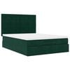 vidaXL Estructura cama otomana colchones terciopelo verde oscuro