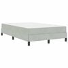 vidaXL Cama tipo Box Spring con colch&oacute;n Gris Claro 120 x 200 cm tela