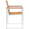 vidaXL Sillas de jard&iacute;n 4 uds madera maciza acacia y acero inoxidable