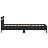 vidaXL Estructura de cama con cabecera Roble Negro 203 x 95 x 70 cm