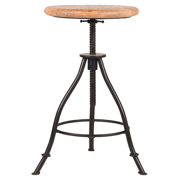 LABEL51 Taburete Jaipur madera/negro 35x35x46-75 cm