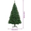 vidaXL &Aacute;rbol de Navidad artificial Verde 180 cm PVC y Acero y Pl&aacute;stico