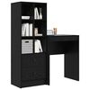 vidaXL Escritorio con caj&oacute;n 2 pcs Roble Negro