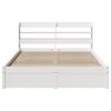 vidaXL Estructura de cama con cabecero madera pino blanco 120x190 cm