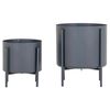 House Nordic Juego de maceteros 2 piezas Pavia gris