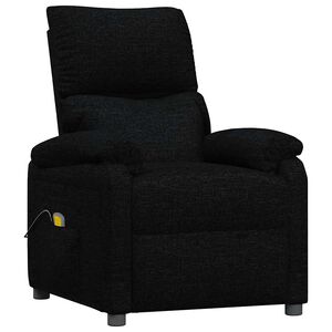 vidaXL Sill&oacute;n de masaje de tela negro