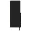 vidaXL Aparador de madera contrachapada negro 34,5x34x90 cm