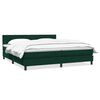 vidaXL Cama box spring con colch&oacute;n terciopelo verde oscuro 180x220 cm