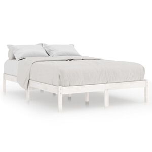 vidaXL Estructura de cama sin colchón madera maciza blanco 120x200 cm