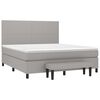 vidaXL Cama box spring con colch&oacute;n tela gris claro 160x200 cm