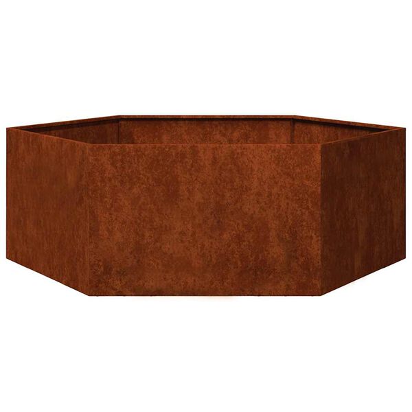 vidaXL Jardinera de acero corten oxidado 138x120x45 cm