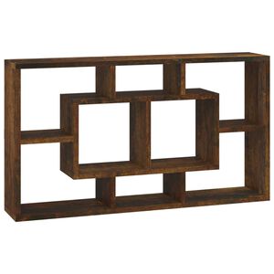 vidaXL Estanter&iacute;a de pared con 8 compartimentos roble ahumado