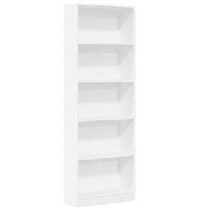 vidaXL Estanter&iacute;a de madera de ingenier&iacute;a blanca 60x24x176 cm