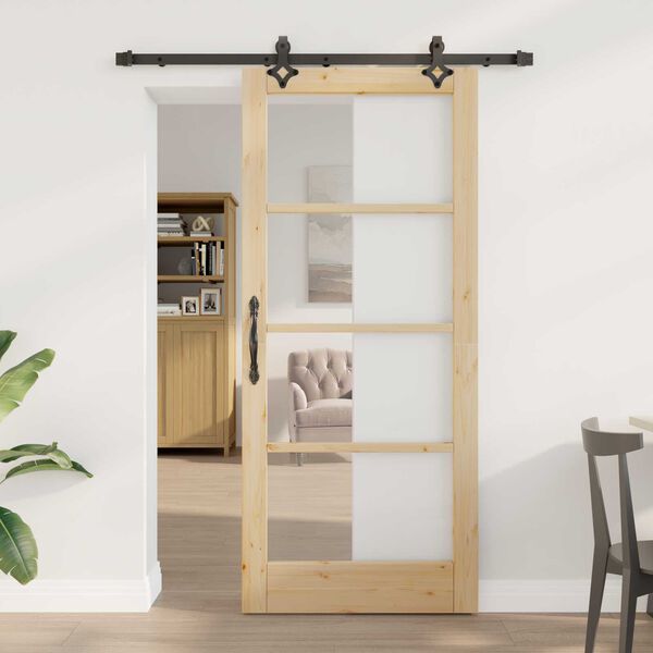 vidaXL Puerta Corredera Natural 86 x 198,5 cm