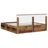 vidaXL Estructura de cama con cabecera Madera vieja 200 x 200 cm