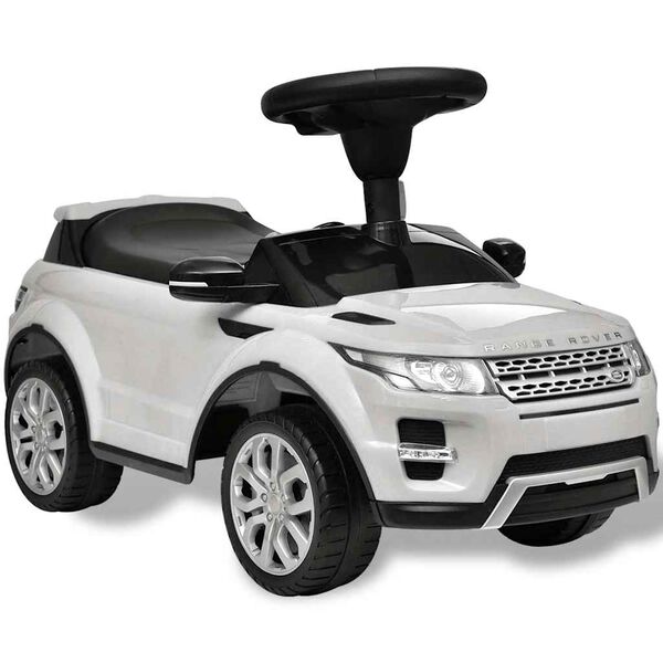 Coche de juguete blanco con m&uacute;sica, modelo Land Rover 348