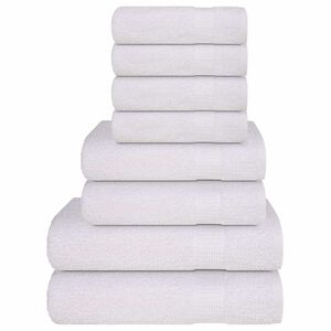 vidaXL Juego de toallas FROGN 8 piezas blanco 360 g/m&sup2;