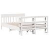 vidaXL Estructura de cama sin colch&oacute;n madera maciza blanca 120x190 cm