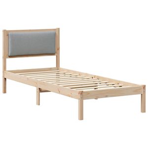 vidaXL Estructura de cama Gris Claro 80 x 200 cm Madera de pino macizo