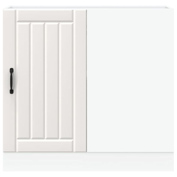 vidaXL Mueble bajo de cocina Lucca madera contrachapada blanca