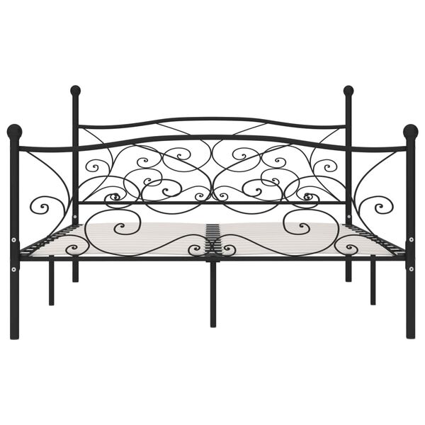 vidaXL Estructura cama con somier sin colchón metal negro 200x200 cm
