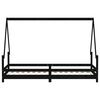 vidaXL Estructura de cama para ni&ntilde;os madera de pino negro 80x200 cm
