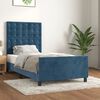 vidaXL Estructura de cama sin colch&oacute;n terciopelo azul oscuro 100x200cm