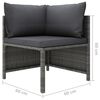 vidaXL Set de muebles de jard&iacute;n 6 pzas y cojines rat&aacute;n sint&eacute;tico gris