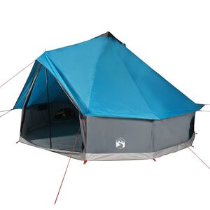 vidaXL Tienda de campa&ntilde;a familiar tipi 12 personas impermeable azul