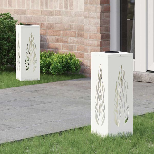 vidaXL Luz de camino LED solar 2 pcs Acero laminado en fr&iacute;o