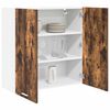 vidaXL Mueble colgante con puerta Riga Roble ahumado 80 x 31 x 80 cm