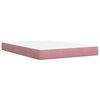 vidaXL Cama box spring con colch&oacute;n terciopelo rosa 140x190 cm