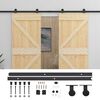 vidaXL Puerta Corredera 2 uds. 80 x 210 cm Madera de Pino Maciza